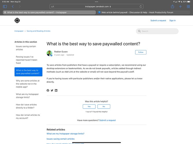 What is the best way to save paywalled content – Instapaper
